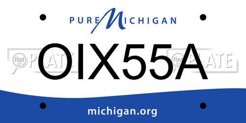 OIX55A Michigan License Plate