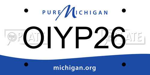 OIYP26 Michigan License Plate