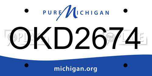OKD2674 Michigan License Plate