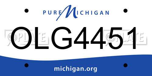 OLG4451 Michigan License Plate