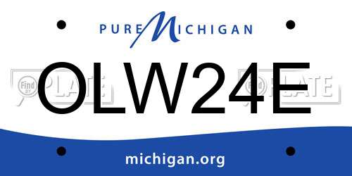 OLW24E Michigan License Plate