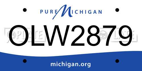 OLW2879 Michigan License Plate