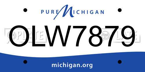 OLW7879 Michigan License Plate