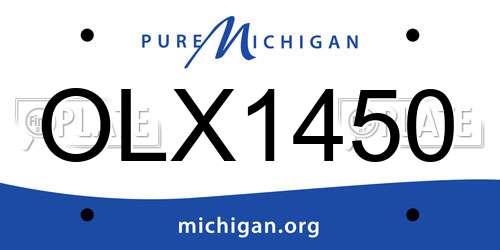 OLX1450 Michigan License Plate