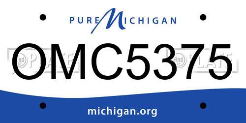 OMC5375 Michigan License Plate