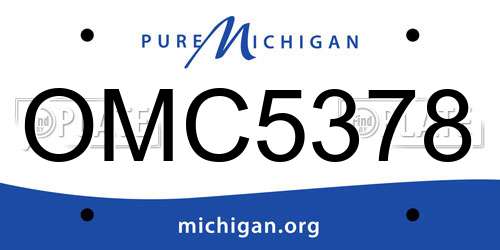 OMC5378 Michigan License Plate