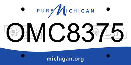 OMC8375 Michigan License Plate