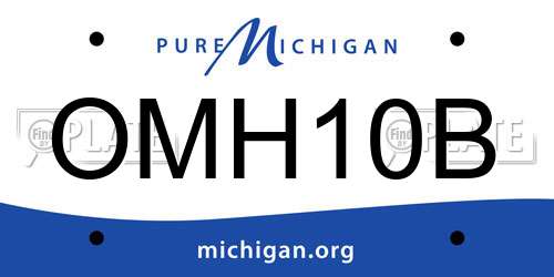 OMH10B Michigan License Plate