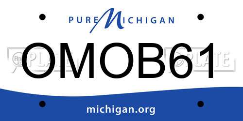 OMOB61 Michigan License Plate