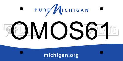 OMOS61 Michigan License Plate