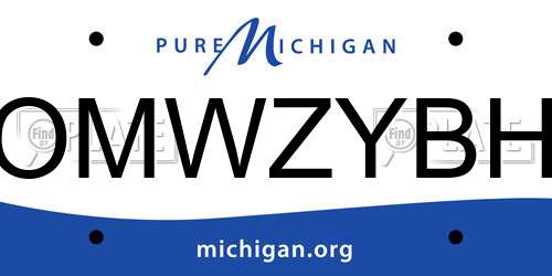 OMWZYBH Michigan License Plate