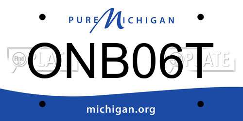 ONB06T Michigan License Plate