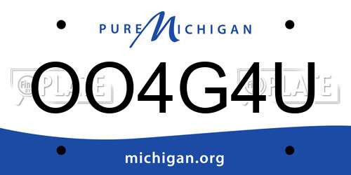 OO4G4U Michigan License Plate