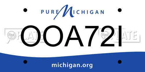 OOA72I Michigan License Plate