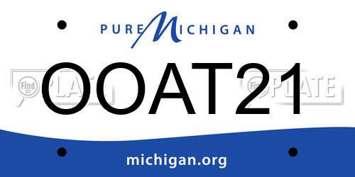 OOAT21 Michigan License Plate