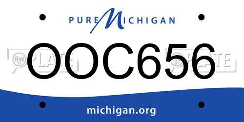 OOC656 Michigan License Plate