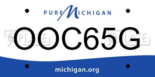 OOC65G Michigan License Plate