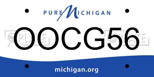 OOCG56 Michigan License Plate