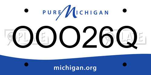OOO26Q Michigan License Plate