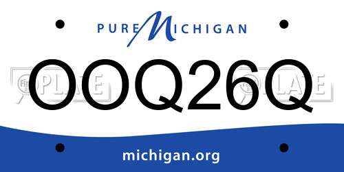 OOQ26Q Michigan License Plate