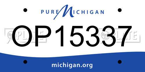 OP15337 Michigan License Plate