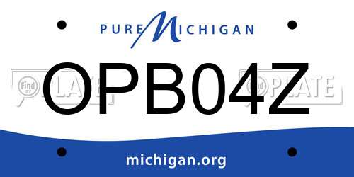 OPB04Z Michigan License Plate