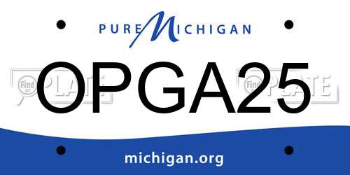 OPGA25 Michigan License Plate
