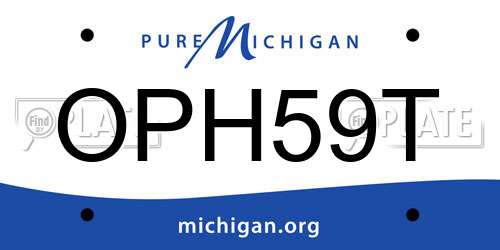 OPH59T Michigan License Plate