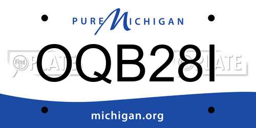 OQB28I Michigan License Plate