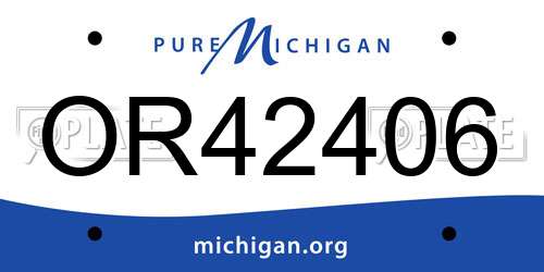 OR42406 Michigan License Plate