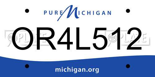 OR4L512 Michigan License Plate