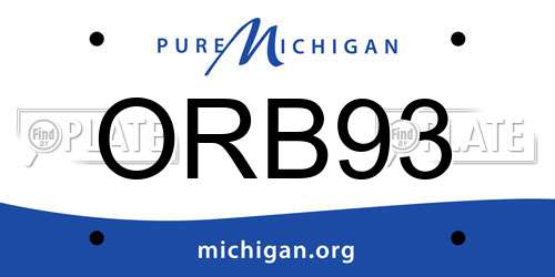 ORB93 Michigan License Plate