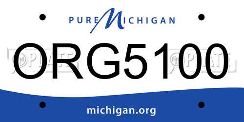 ORG5100 Michigan License Plate