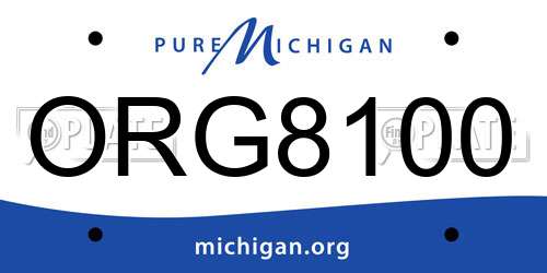 ORG8100 Michigan License Plate