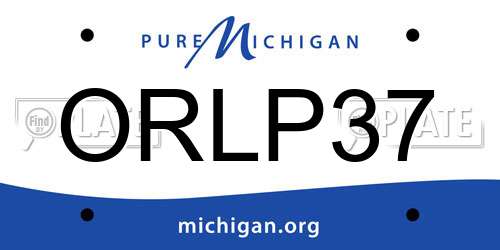 ORLP37 Michigan License Plate