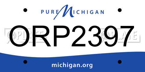 ORP2397 Michigan License Plate