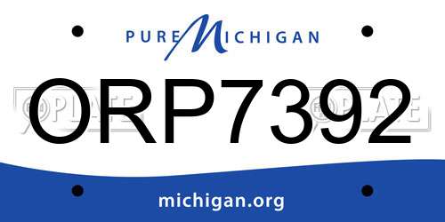 ORP7392 Michigan License Plate
