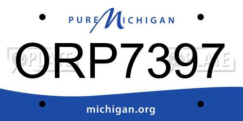 ORP7397 Michigan License Plate