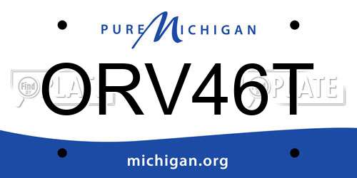 ORV46T Michigan License Plate