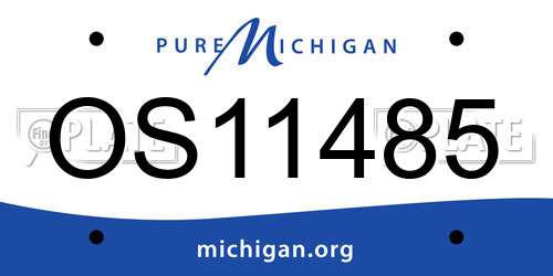 OS11485 Michigan License Plate