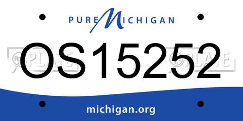 OS15252 Michigan License Plate