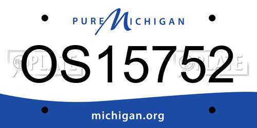 OS15752 Michigan License Plate