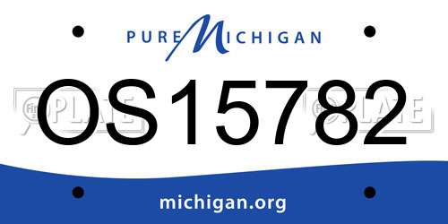 OS15782 Michigan License Plate