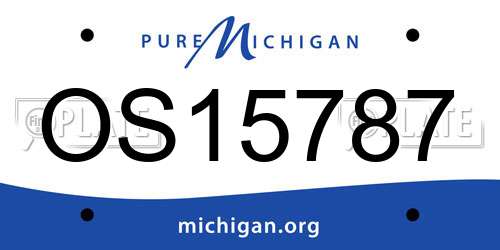 OS15787 Michigan License Plate