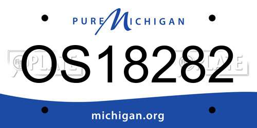 OS18282 Michigan License Plate