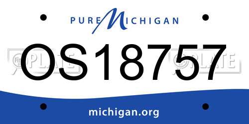 OS18757 Michigan License Plate