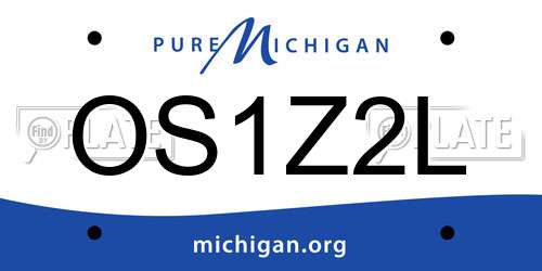 OS1Z2L Michigan License Plate