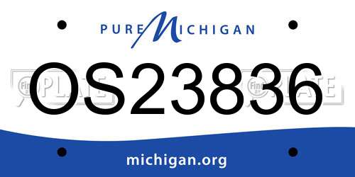 OS23836 Michigan License Plate