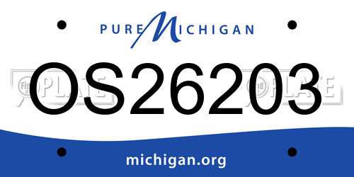 OS26203 Michigan License Plate