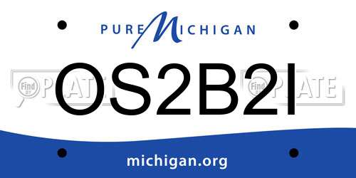 OS2B2I Michigan License Plate